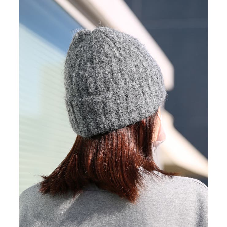 GRAY | シャギーニットキャップ ビーニー ニット帽 | JungleJalopy