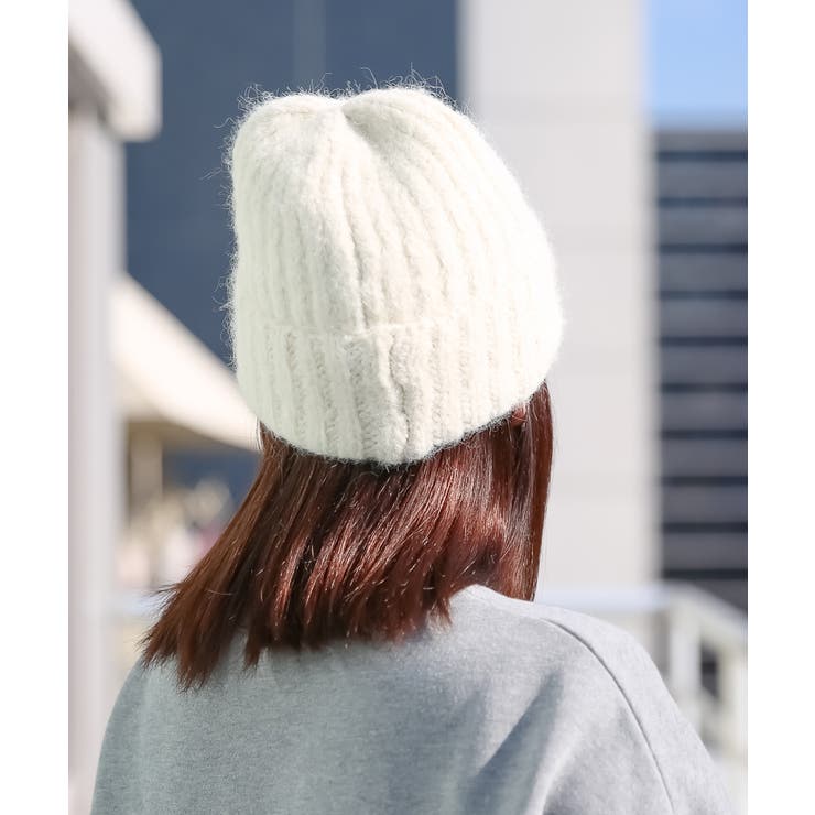 IVORY | シャギーニットキャップ ビーニー ニット帽 | JungleJalopy