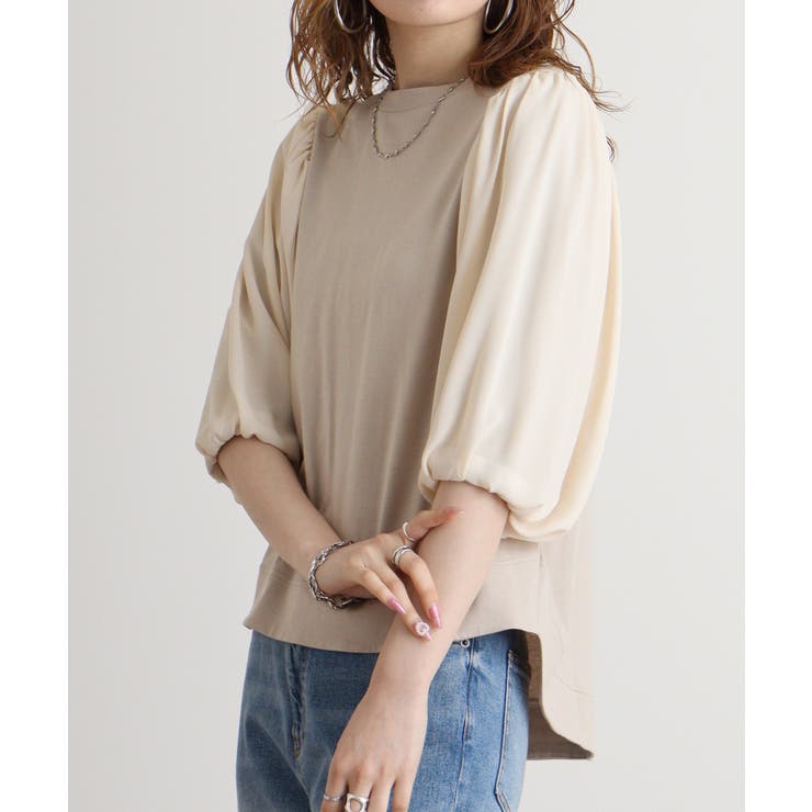 【M】袖口ボリューム布帛切替プルオーバー | JungleJalopy | 詳細画像19 