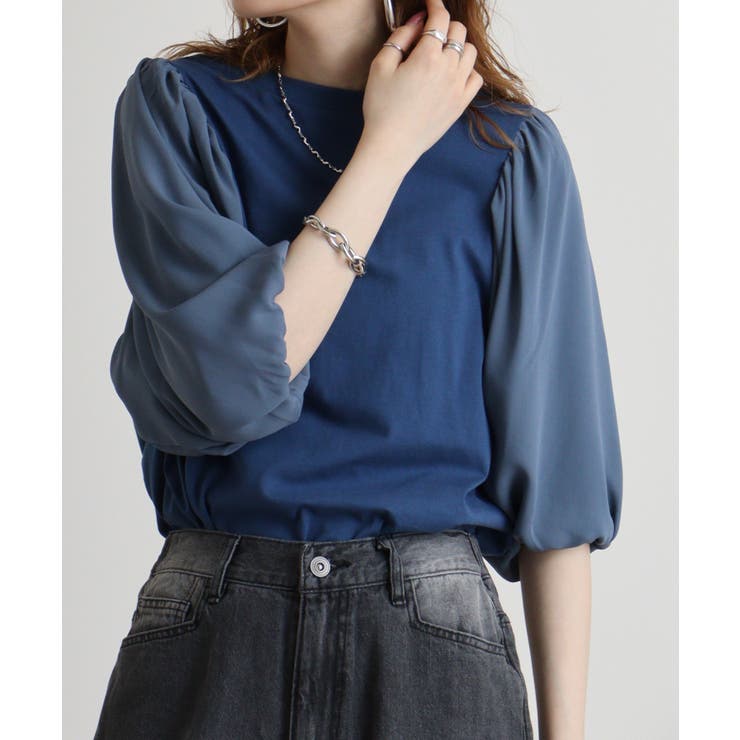 【M】袖口ボリューム布帛切替プルオーバー | JungleJalopy | 詳細画像32 