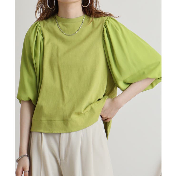 【M】袖口ボリューム布帛切替プルオーバー | JungleJalopy | 詳細画像4 