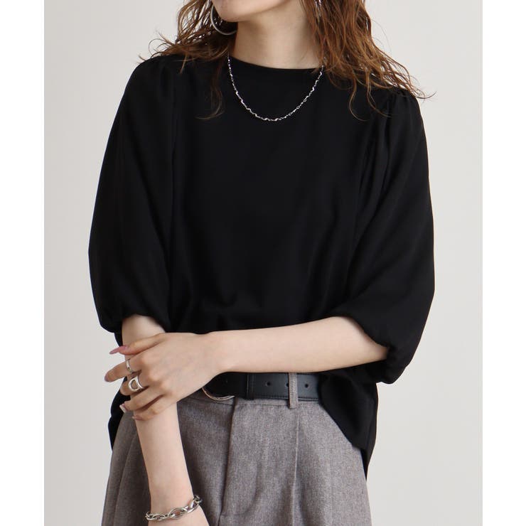 【M】袖口ボリューム布帛切替プルオーバー | JungleJalopy | 詳細画像5 