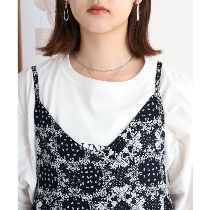レーヨンキャミOP＋小花柄天竺Tシャツアンサンブル レディース | JungleJalopy | 詳細画像18 