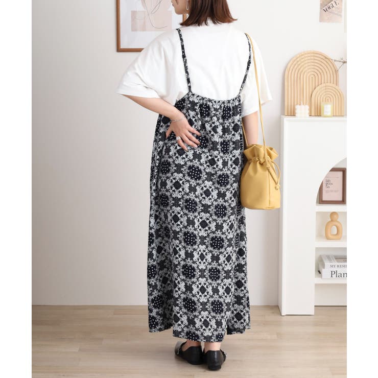 レーヨンキャミOP＋小花柄天竺Tシャツアンサンブル レディース | JungleJalopy | 詳細画像6 