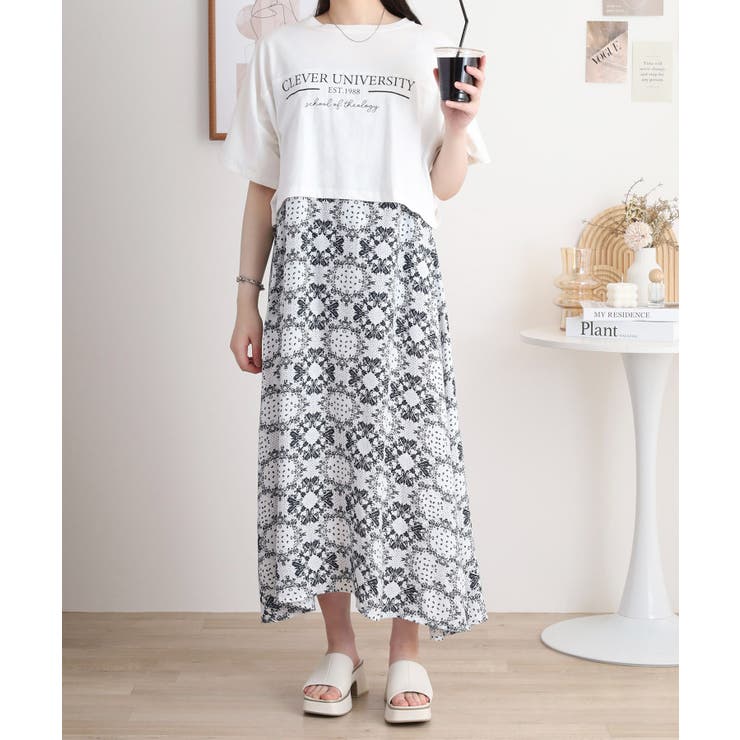 レーヨンキャミOP＋小花柄天竺Tシャツアンサンブル レディース | JungleJalopy | 詳細画像9 