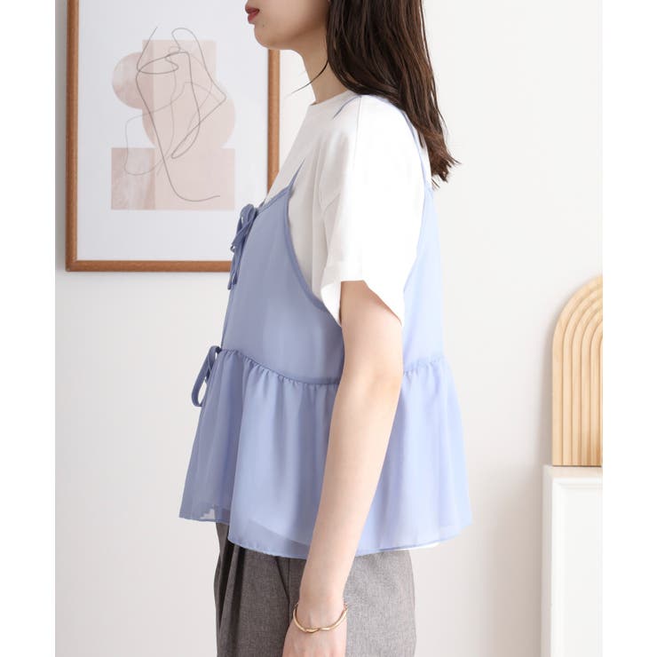 シフォン ビスチェ キャミソール＋ロゴプリントTシャツ | JungleJalopy | 詳細画像17 