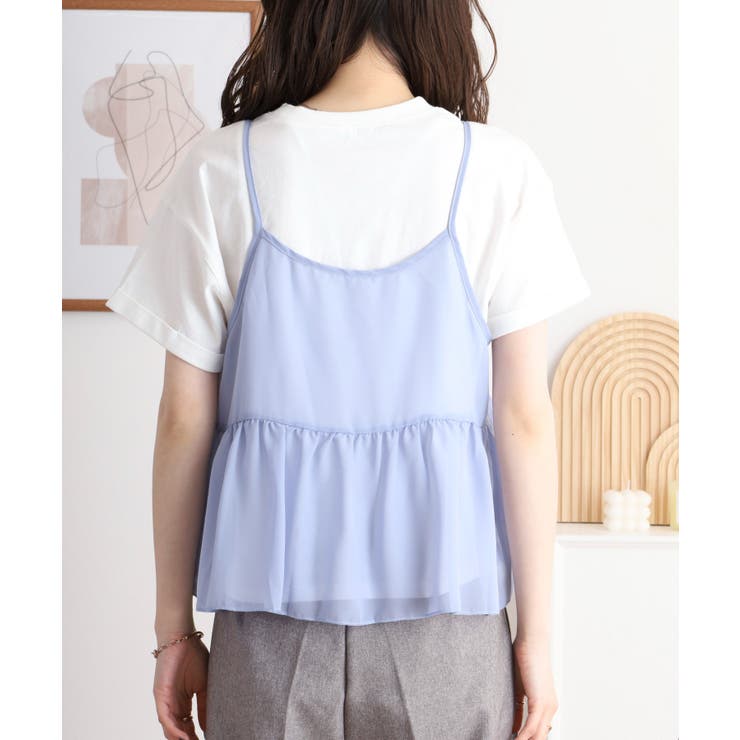 シフォン ビスチェ キャミソール＋ロゴプリントTシャツ | JungleJalopy | 詳細画像18 