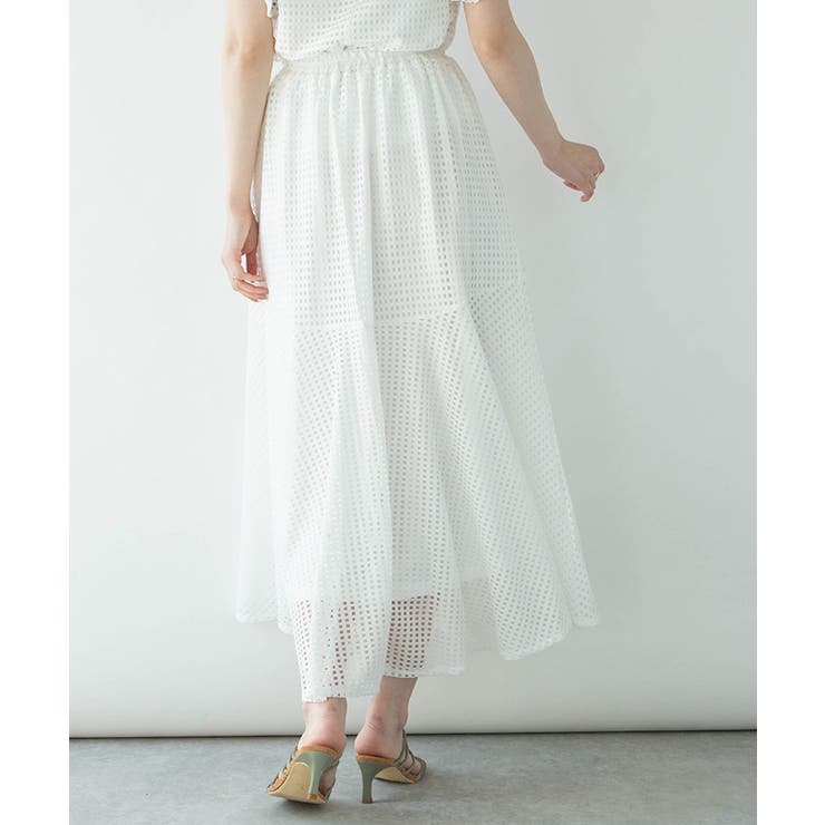 オフホワイト | 【M】大きいサイズ レディース メッシュレース | JungleJalopy