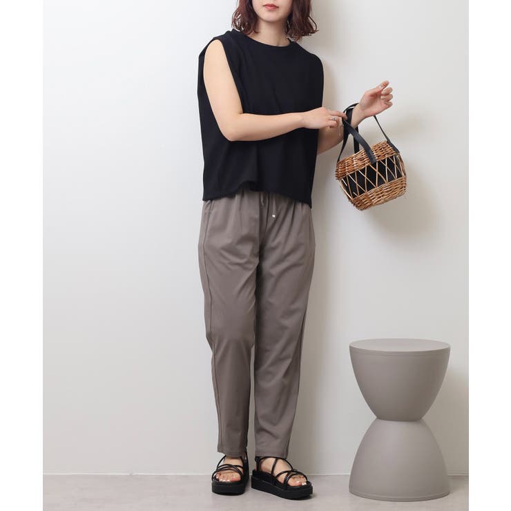 CHARCOAL | ライトクールストレッチテーパードパンツ レディース | JungleJalopy