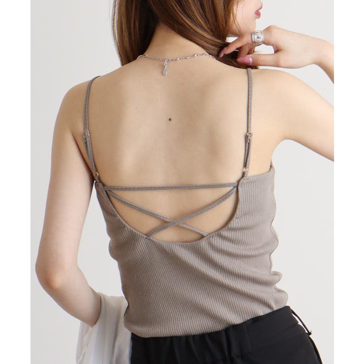 【M・L】バッククロスリブキャミソール | JungleJalopy | 詳細画像2 