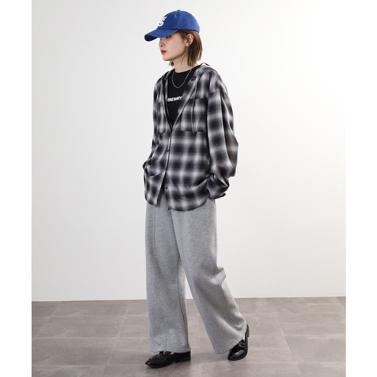 フードビッグチェックシャツ トップス チェック | JungleJalopy | 詳細画像8 