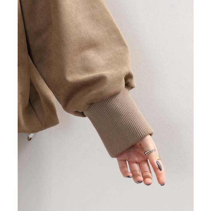 スエードポンチ裾バルーンリブブルゾン レディース | JungleJalopy | 詳細画像12 