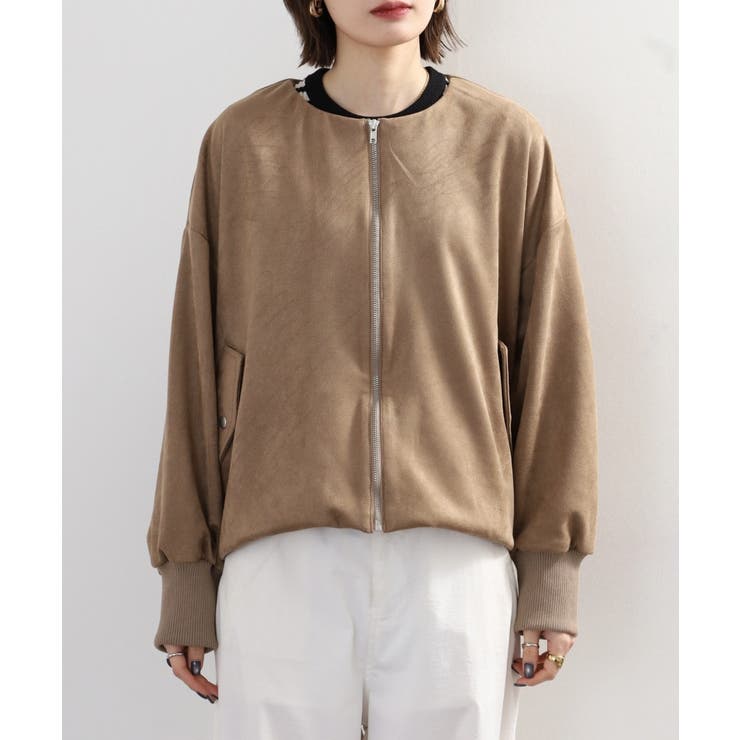 スエードポンチ裾バルーンリブブルゾン レディース | JungleJalopy | 詳細画像15 