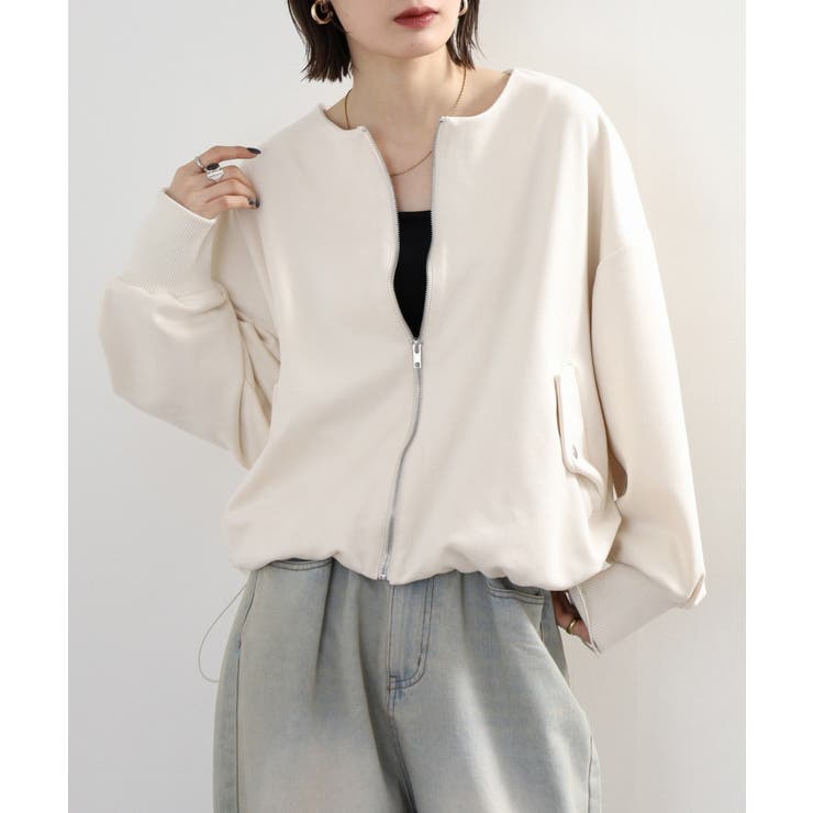 スエードポンチ裾バルーンリブブルゾン レディース | JungleJalopy | 詳細画像18 