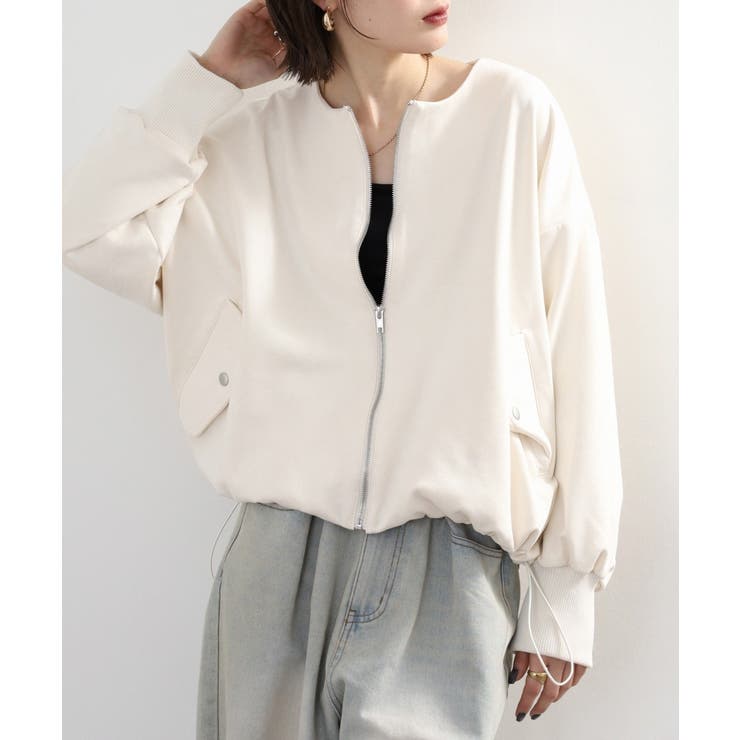 スエードポンチ裾バルーンリブブルゾン レディース | JungleJalopy | 詳細画像19 