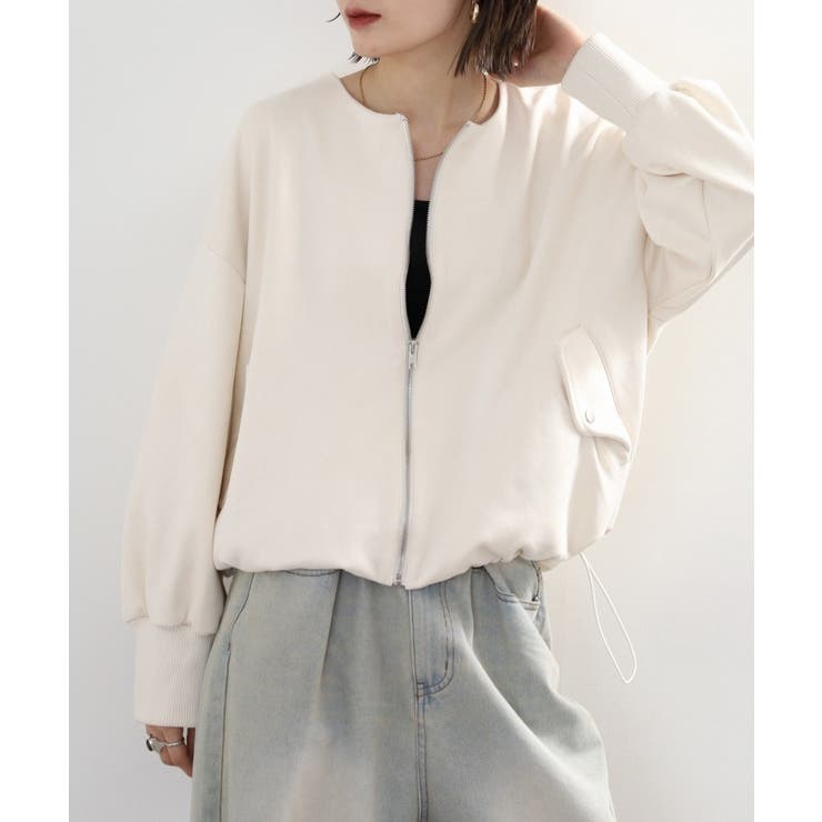 スエードポンチ裾バルーンリブブルゾン レディース | JungleJalopy | 詳細画像21 