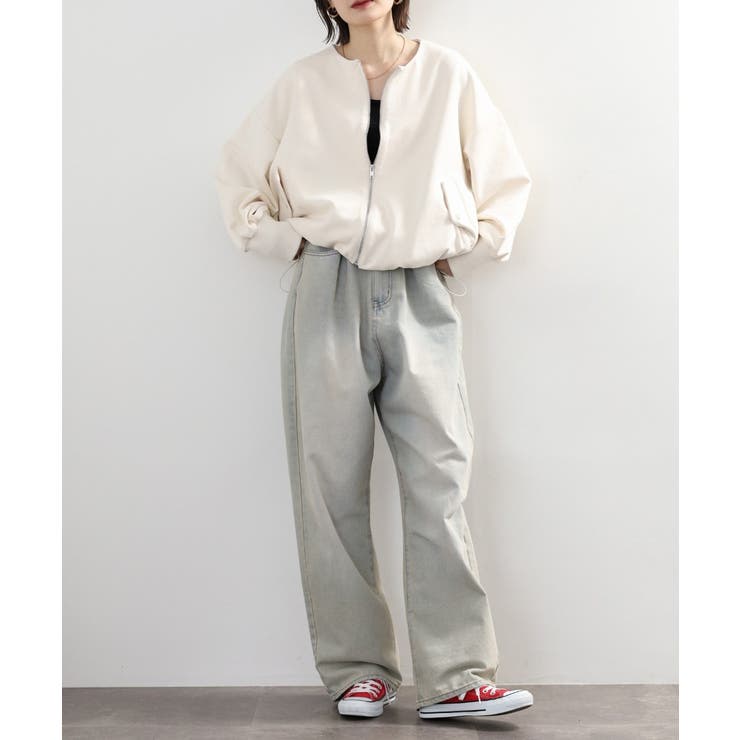 スエードポンチ裾バルーンリブブルゾン レディース | JungleJalopy | 詳細画像25 