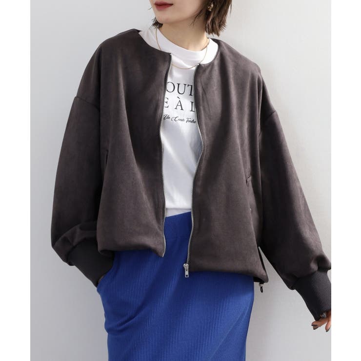 スエードポンチ裾バルーンリブブルゾン レディース | JungleJalopy | 詳細画像29 