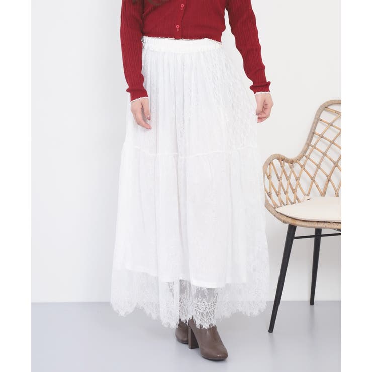 ひげレース切替ロング丈スカート レディース | JungleJalopy | 詳細画像13 