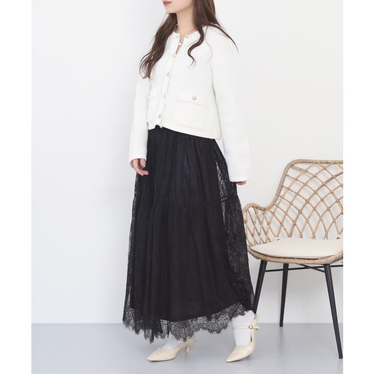 ひげレース切替ロング丈スカート レディース | JungleJalopy | 詳細画像8 