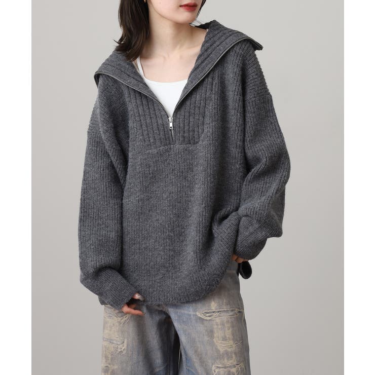 ビッグカラー風 ハーフZIP プルオーバー | JungleJalopy | 詳細画像5 