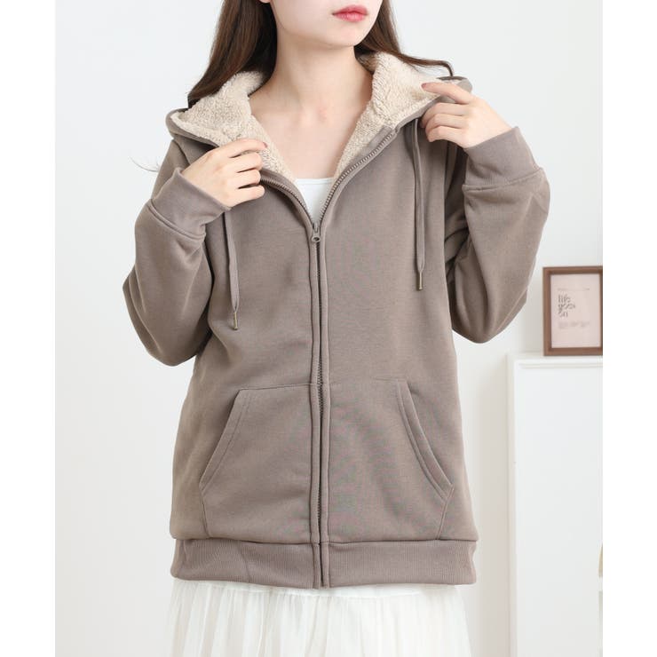 裏ボア ジップアップ パーカー | JungleJalopy | 詳細画像14 