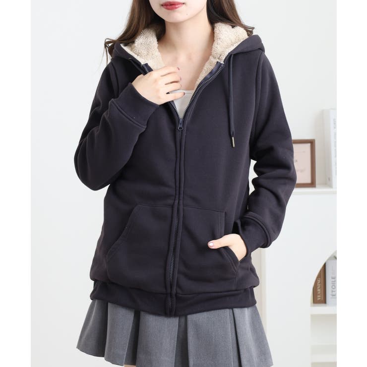 SUMIKURO | 裏ボア ジップアップ パーカー | JungleJalopy