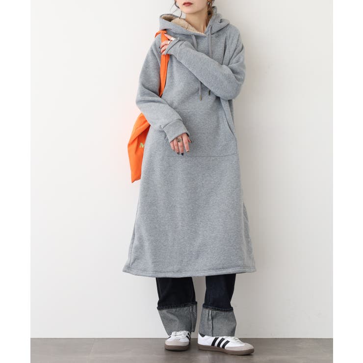 裏ボア パーカー ワンピース | JungleJalopy | 詳細画像18 