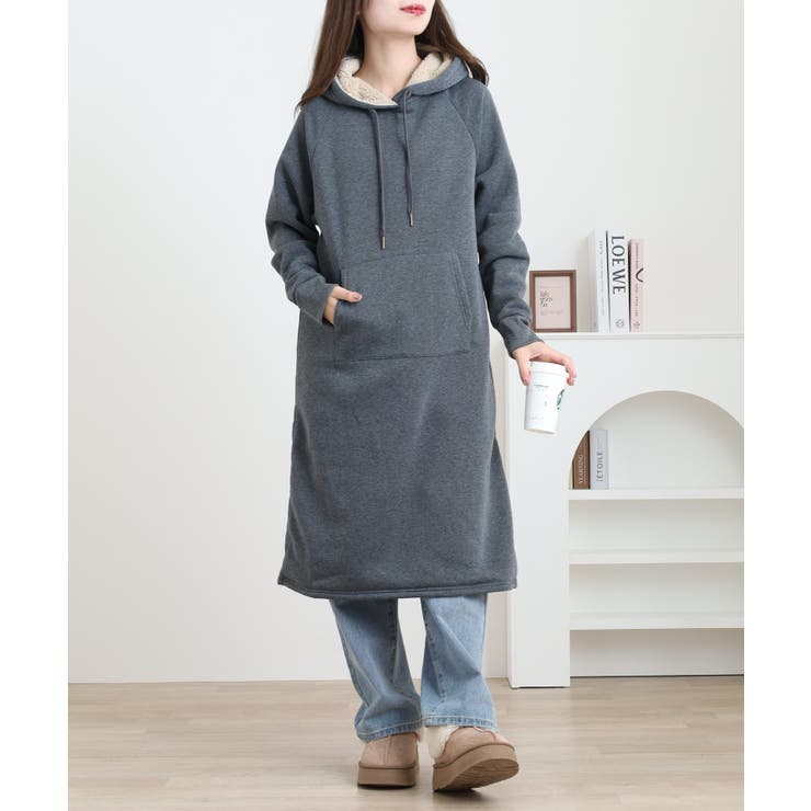 裏ボア パーカー ワンピース | JungleJalopy | 詳細画像23 