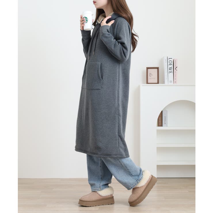 裏ボア パーカー ワンピース | JungleJalopy | 詳細画像24 