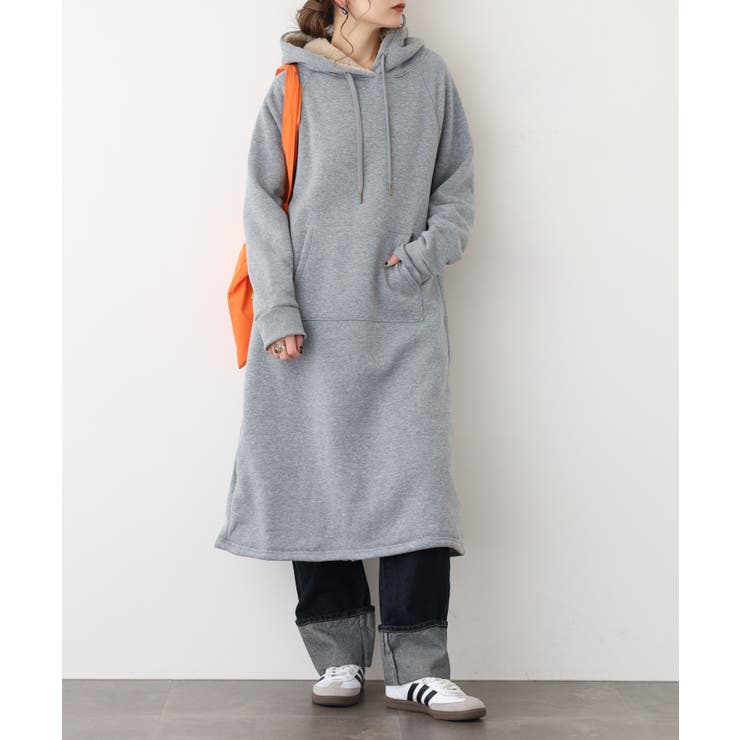 裏ボア パーカー ワンピース | JungleJalopy | 詳細画像4 