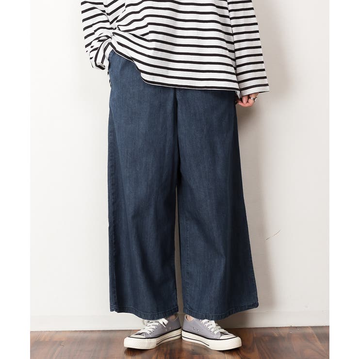 NAVY | 大きいサイズ レディース ワイドパンツ | JungleJalopy