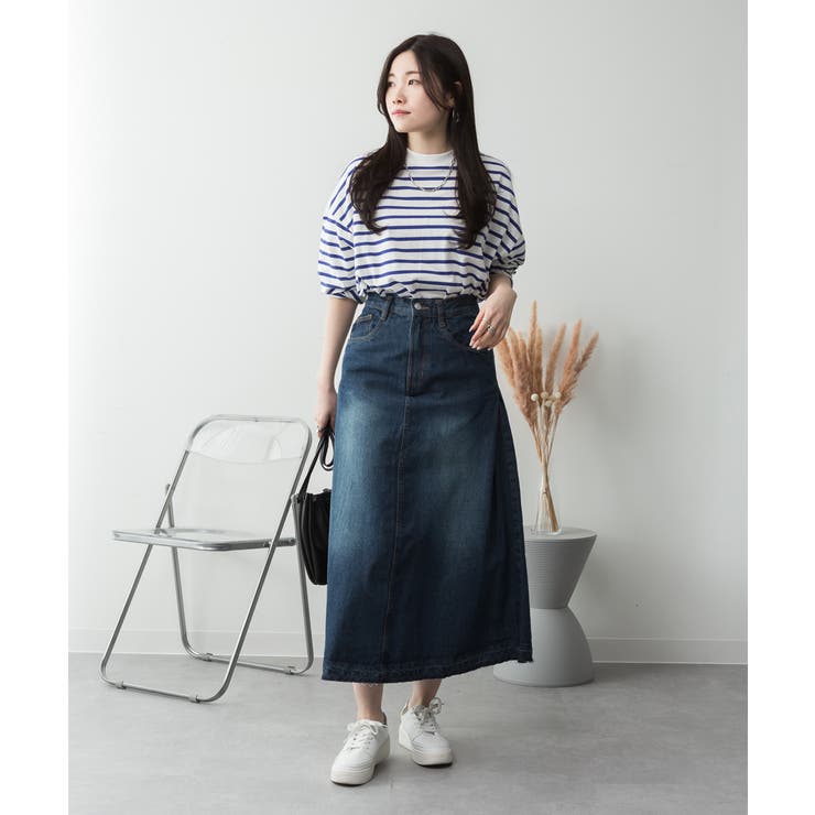 サイドタックデニムスカート レディース 大きいサイズ | JungleJalopy | 詳細画像16 