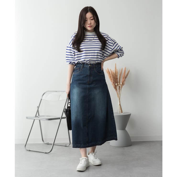 サイドタックデニムスカート レディース 大きいサイズ | JungleJalopy | 詳細画像18 