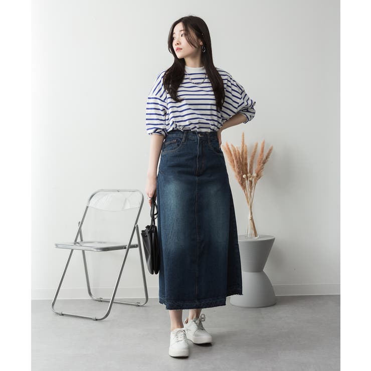 サイドタックデニムスカート レディース 大きいサイズ | JungleJalopy | 詳細画像19 