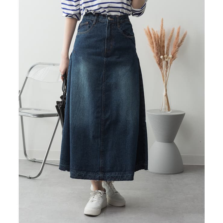 サイドタックデニムスカート レディース 大きいサイズ | JungleJalopy | 詳細画像26 