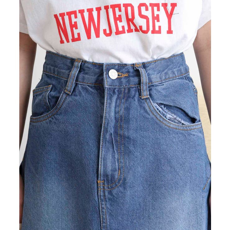 サイドタックデニムスカート レディース 大きいサイズ | JungleJalopy | 詳細画像7 