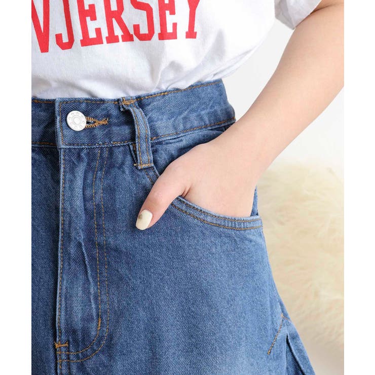 サイドタックデニムスカート レディース 大きいサイズ | JungleJalopy | 詳細画像8 
