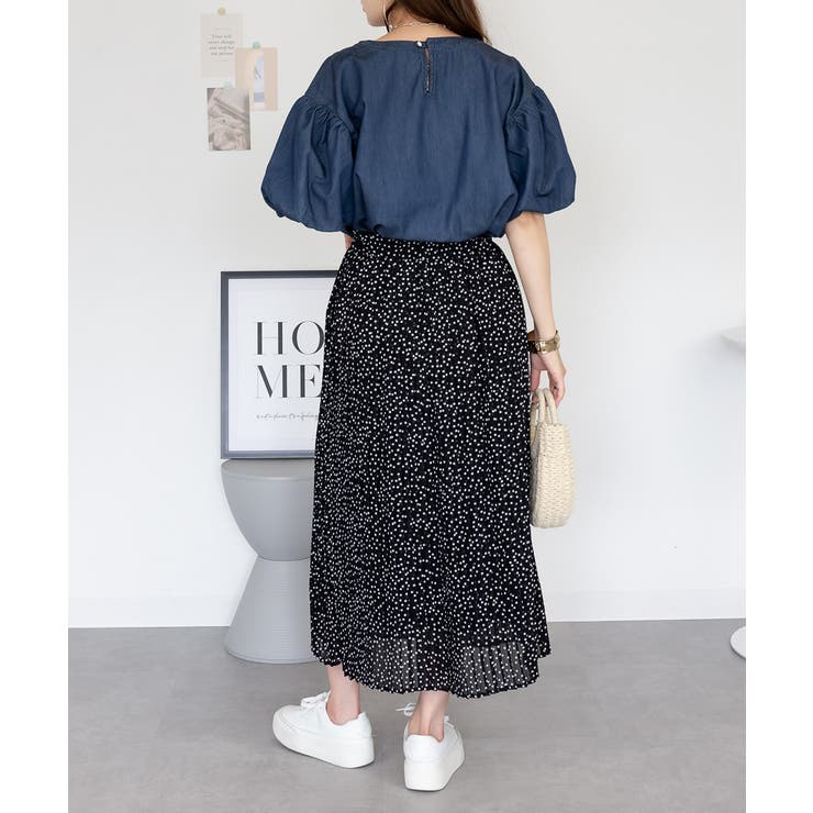 エアリーデニム 袖パフスリーブシャツ レディース 大きいサイズ | JungleJalopy | 詳細画像8 