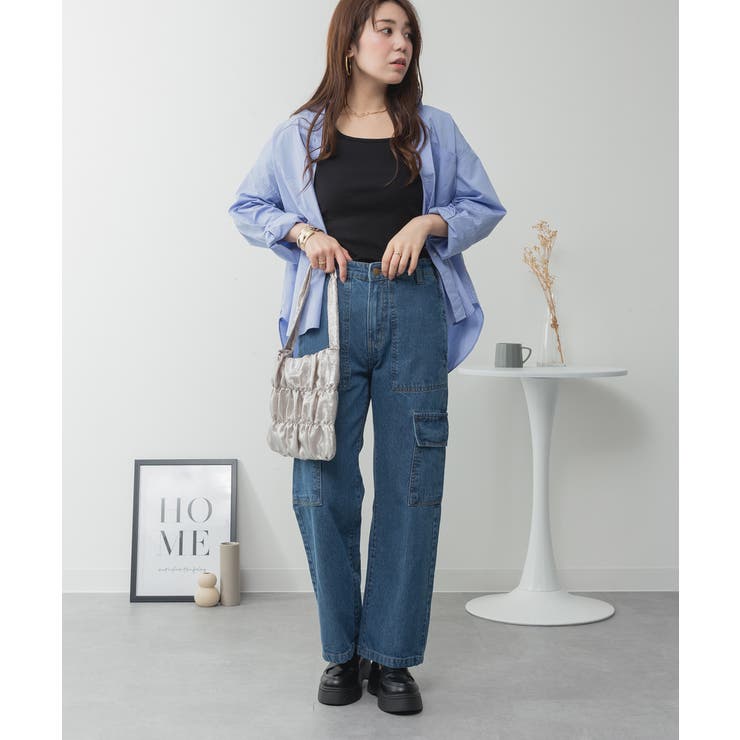 大きいサイズ レディース デニムカーゴパンツ | JungleJalopy | 詳細画像12 