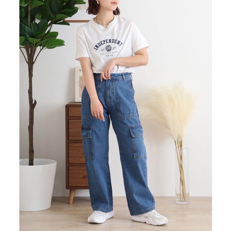大きいサイズ レディース デニムカーゴパンツ | JungleJalopy | 詳細画像23 