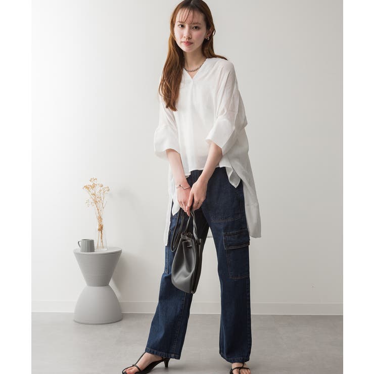 大きいサイズ レディース デニムカーゴパンツ | JungleJalopy | 詳細画像32 