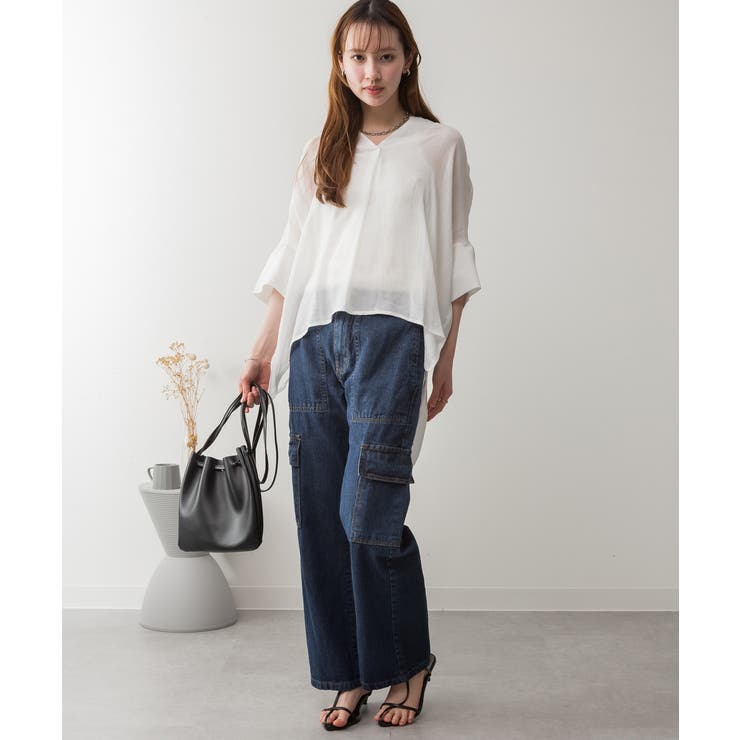 大きいサイズ レディース デニムカーゴパンツ | JungleJalopy | 詳細画像33 