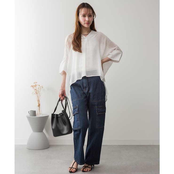 大きいサイズ レディース デニムカーゴパンツ | JungleJalopy | 詳細画像34 