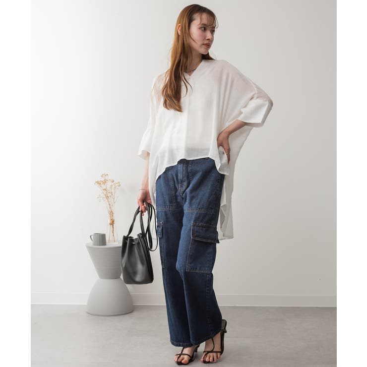 大きいサイズ レディース デニムカーゴパンツ | JungleJalopy | 詳細画像35 