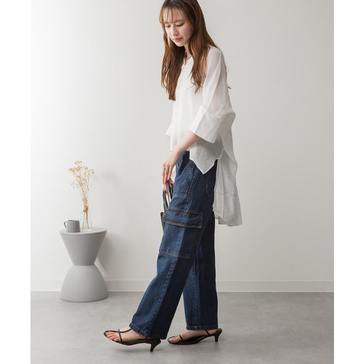 大きいサイズ レディース デニムカーゴパンツ | JungleJalopy | 詳細画像36 