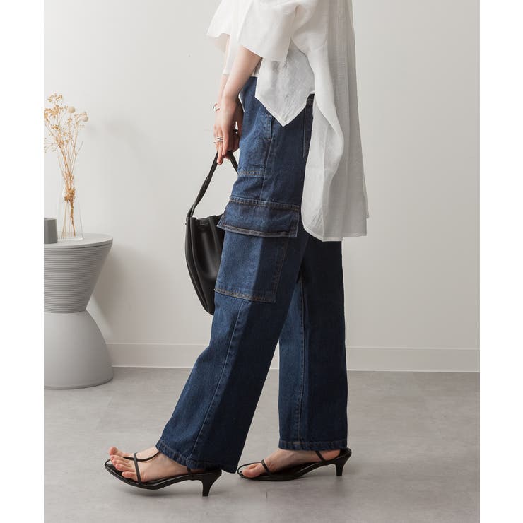 大きいサイズ レディース デニムカーゴパンツ | JungleJalopy | 詳細画像37 