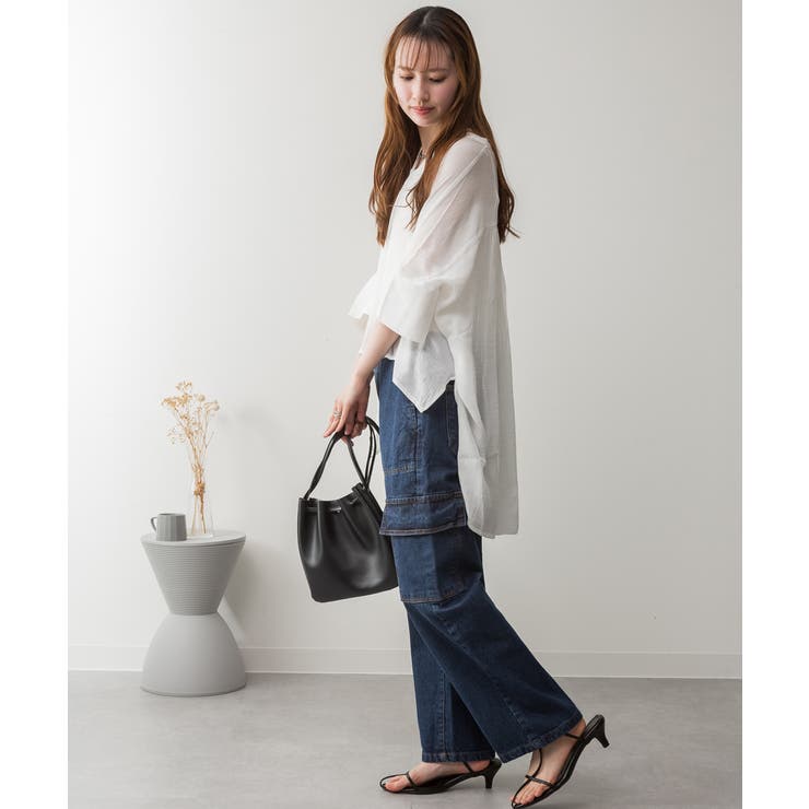 大きいサイズ レディース デニムカーゴパンツ | JungleJalopy | 詳細画像38 