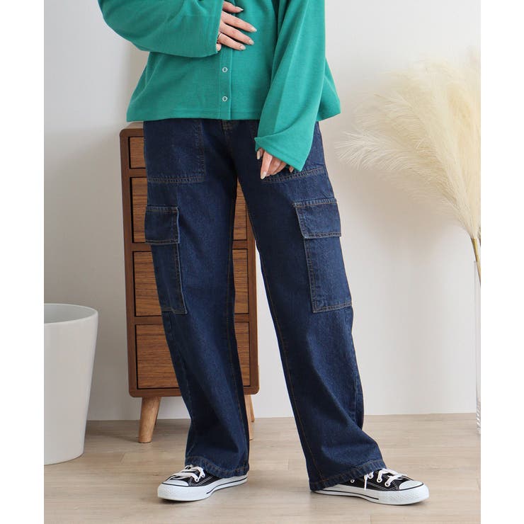 大きいサイズ レディース デニムカーゴパンツ | JungleJalopy | 詳細画像41 