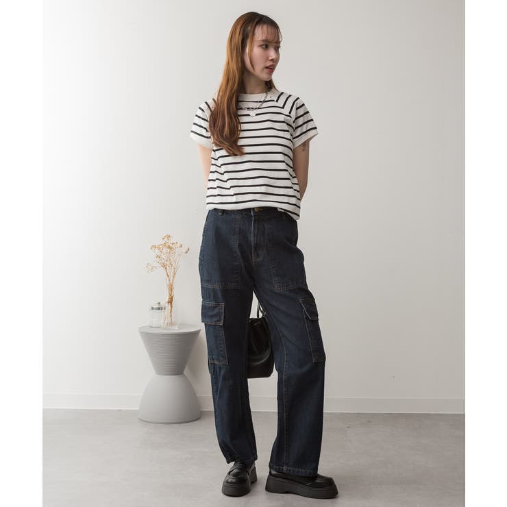 大きいサイズ レディース デニムカーゴパンツ | JungleJalopy | 詳細画像46 